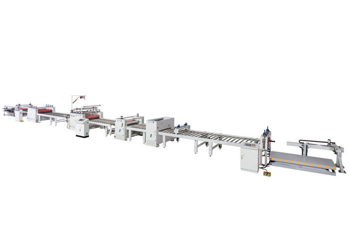 11kW Cold Gluing Laminating Production Line For Wall Panel