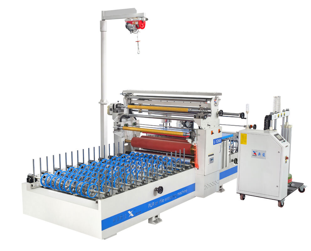 CE ISO Certificated PVC And Veneer Profile Wrapping Machine 380V