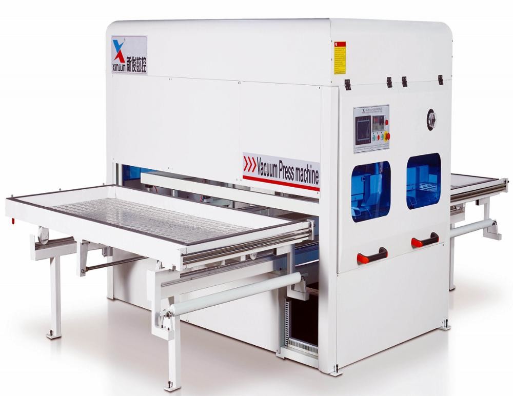 Pressing Table Machine 2 Working Tables Negative Membrane Press Machine For Kitchen Cabinet